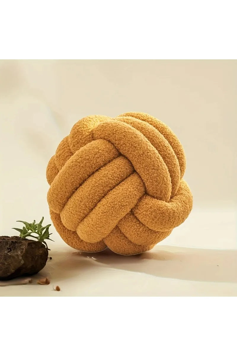 Woven Ball Pillow Knotted Cushion