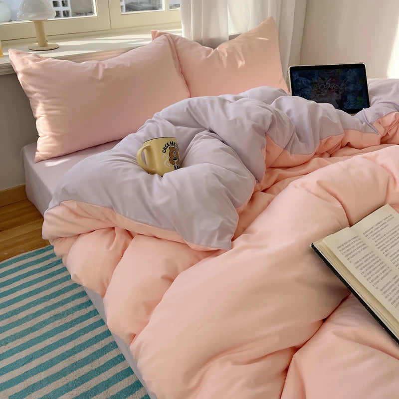 4-Piece 100% Cotton Bedding Set – Soft, Breathable & Premium Quality