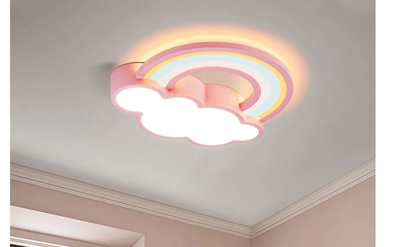 Cartoon Rainbow Clouds Ceiling Lamp