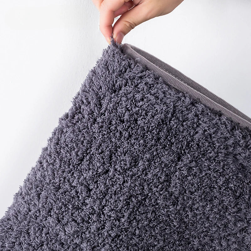 Soft Long-Pile Absorbent Bathroom Mat – Non-Slip Floor Rug