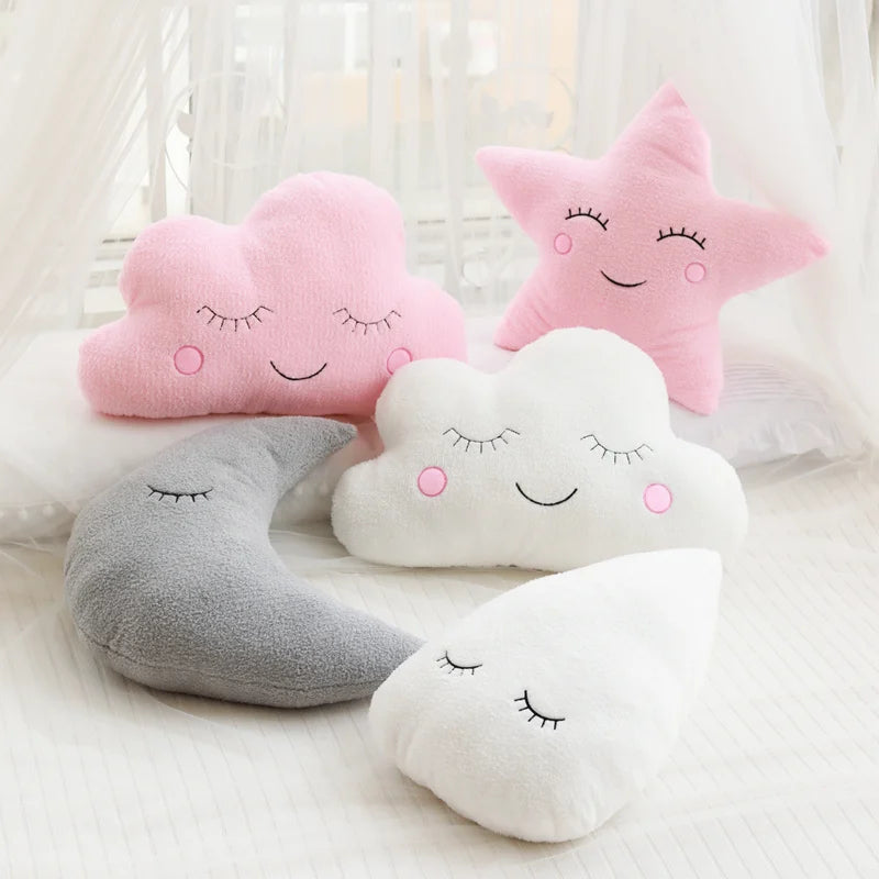 Cloud Moon Star Raindrop Plush Pillow