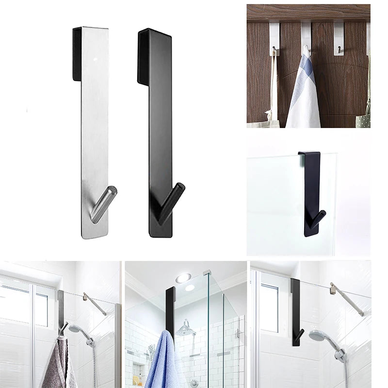 Stainless Steel Over-Door Towel & Robe Hook – S-Shape Hanger