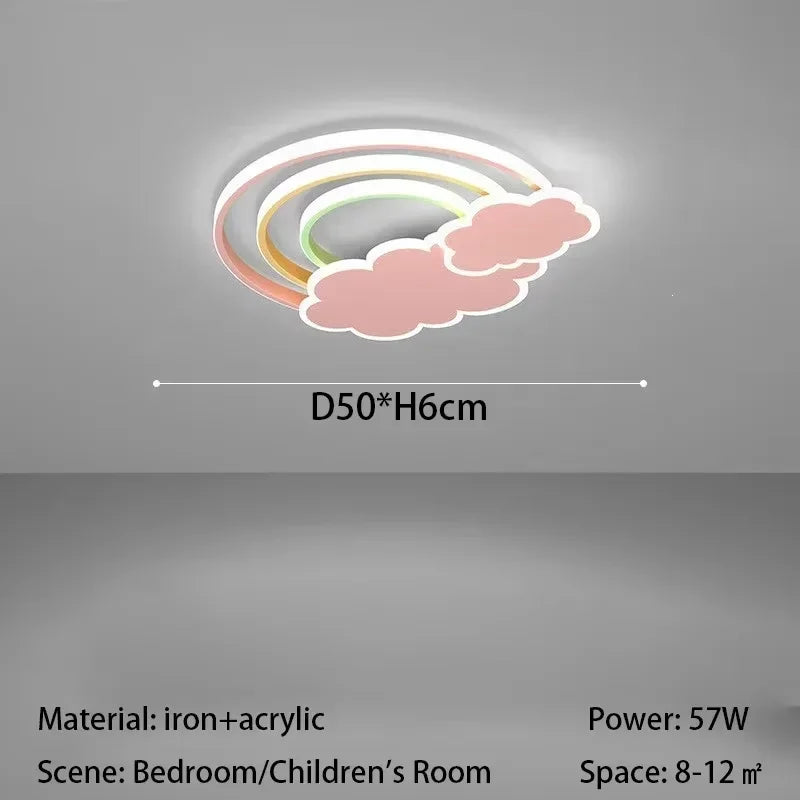 Cartoon Rainbow Clouds Ceiling Lamp