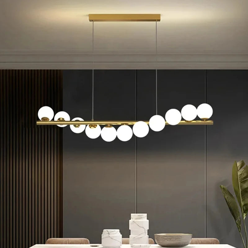 Starry Sky Glass Bubble Pendant Light – Nordic Modern LED Chandelier