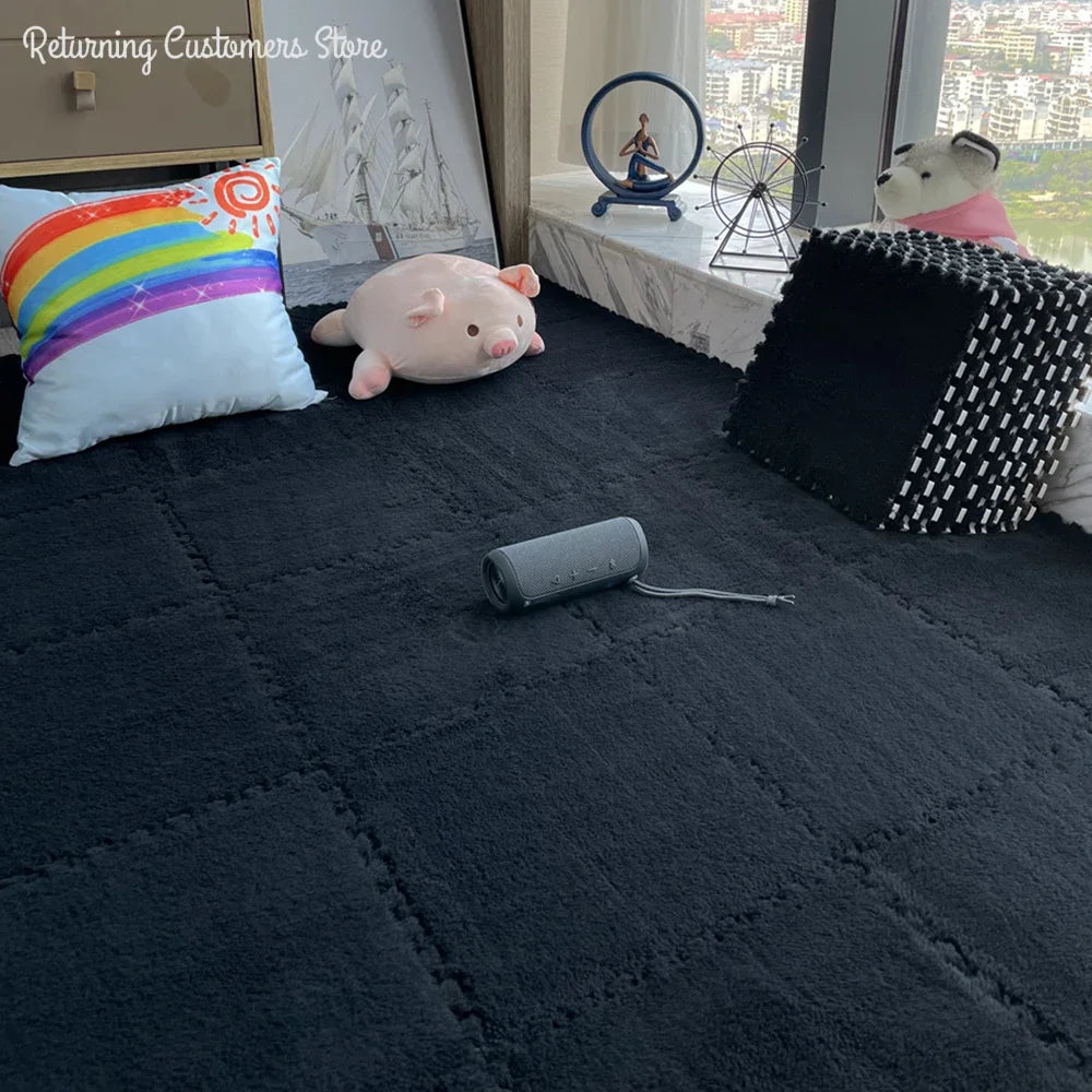 Soft Plush Interlocking Play Mat Tiles (30 × 30 cm)