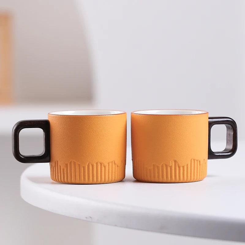 60ml Handmade Ceramic Coffee & Tea Cup with Wooden Handle