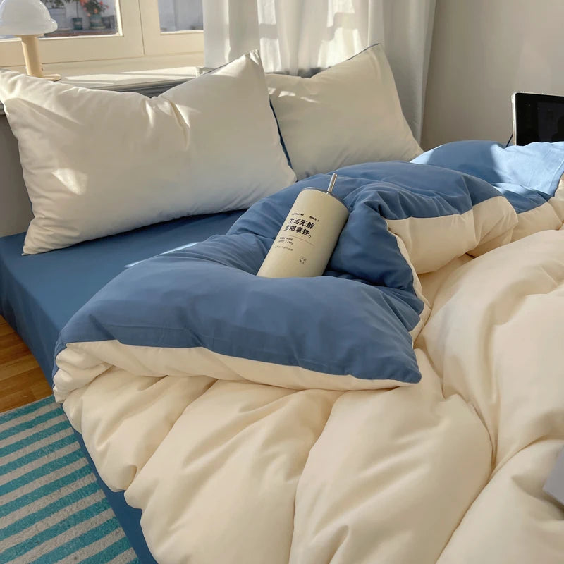 4-Piece 100% Cotton Bedding Set – Soft, Breathable & Premium Quality