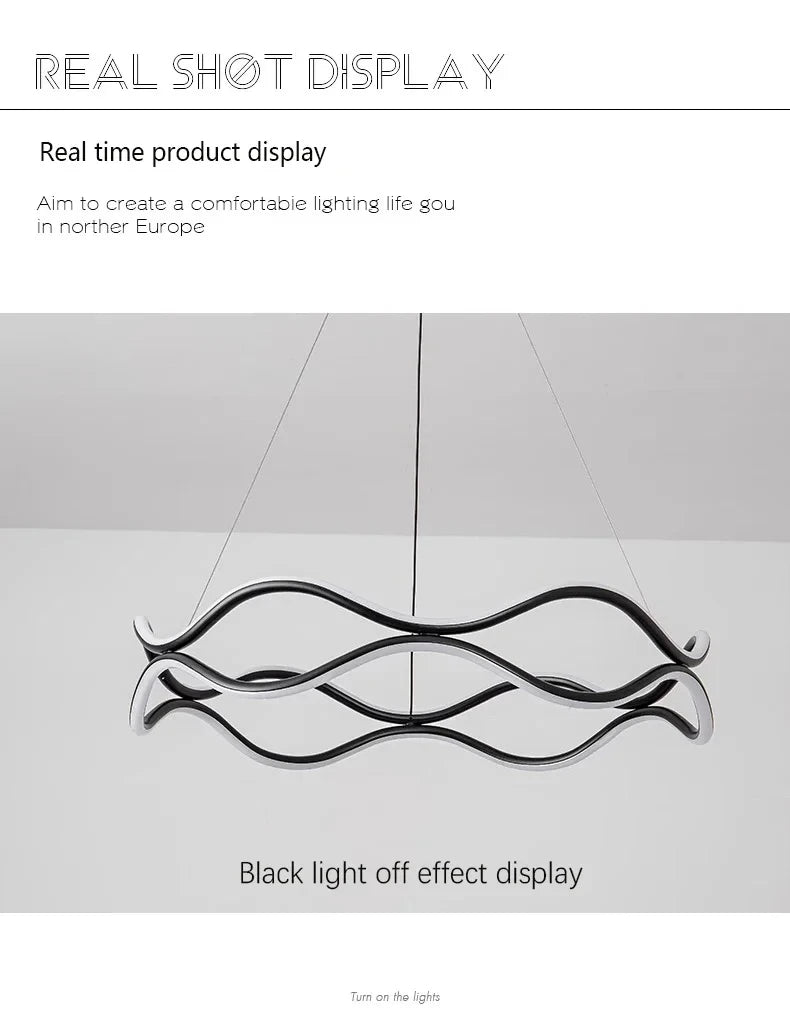 Modern Minimalist LED Chandelier – Nordic Luxury Ceiling Light