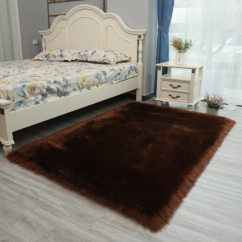 Luxu Fluffy Artificial Wool Rug