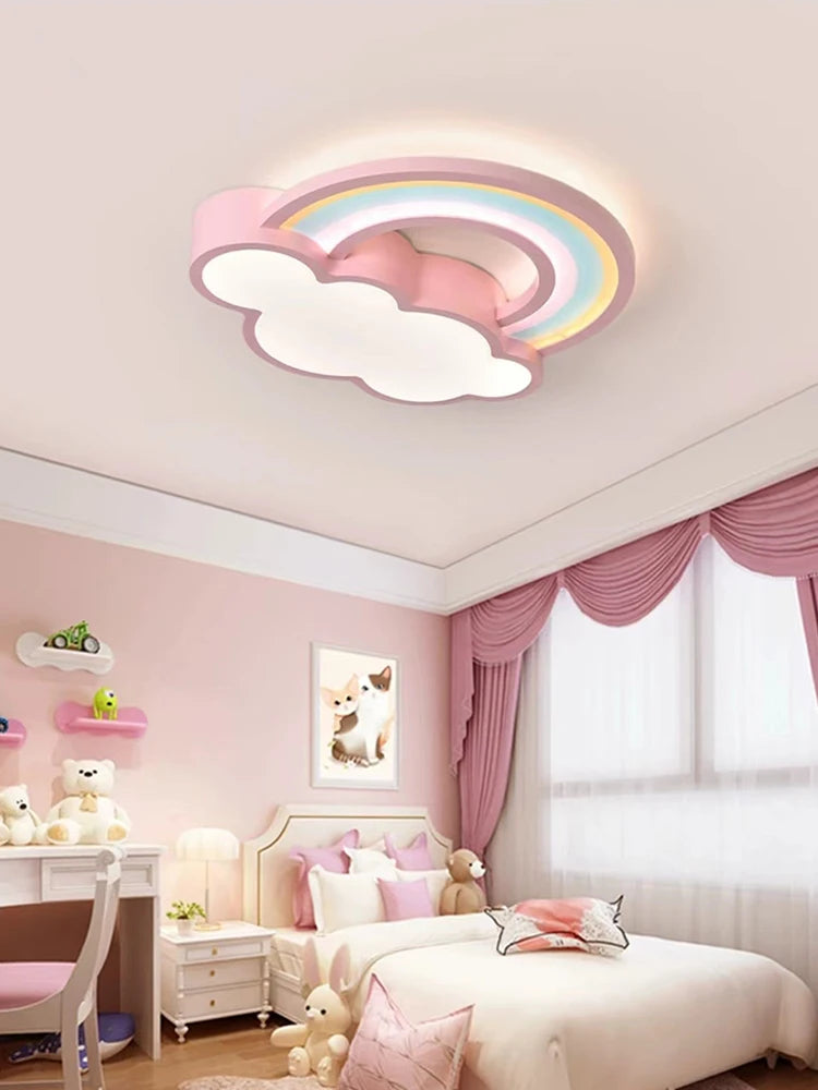 Cartoon Rainbow Clouds Ceiling Lamp