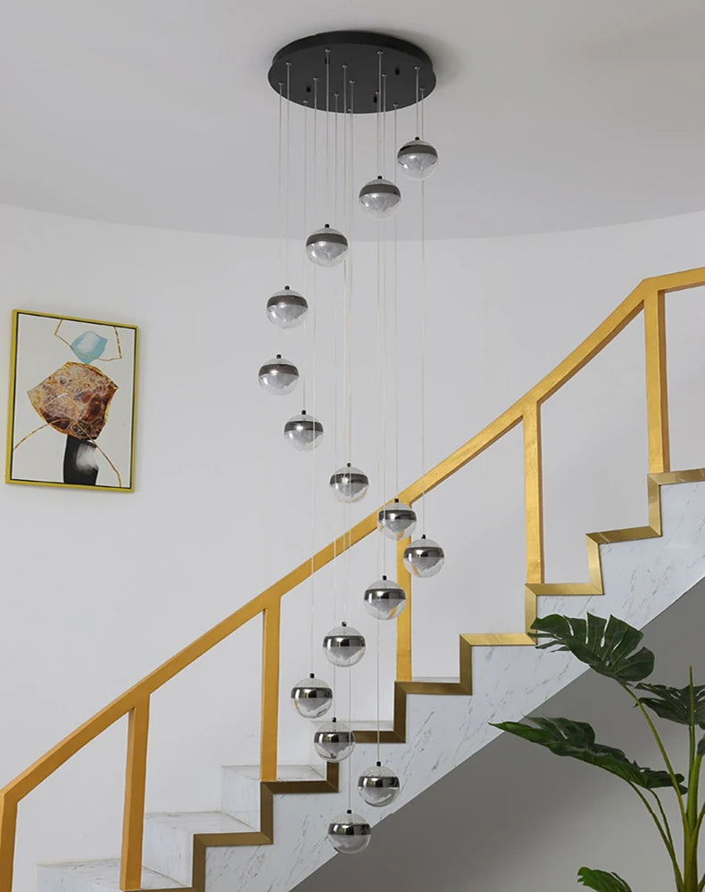 Modern Stair Pendant Chandelier – LED Ceiling Light