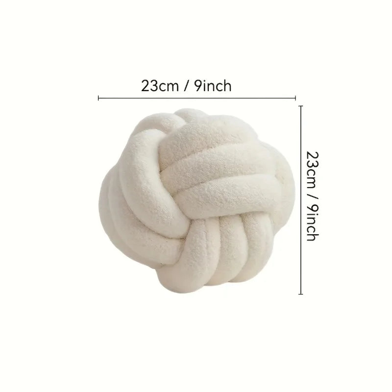 Woven Ball Pillow Knotted Cushion