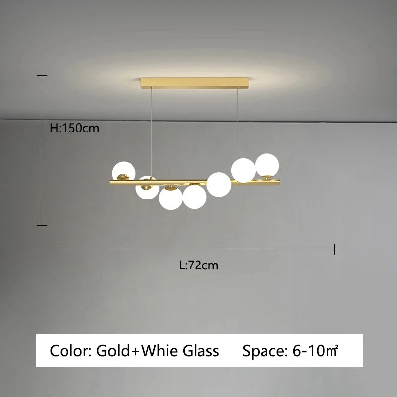 Starry Sky Glass Bubble Pendant Light – Nordic Modern LED Chandelier