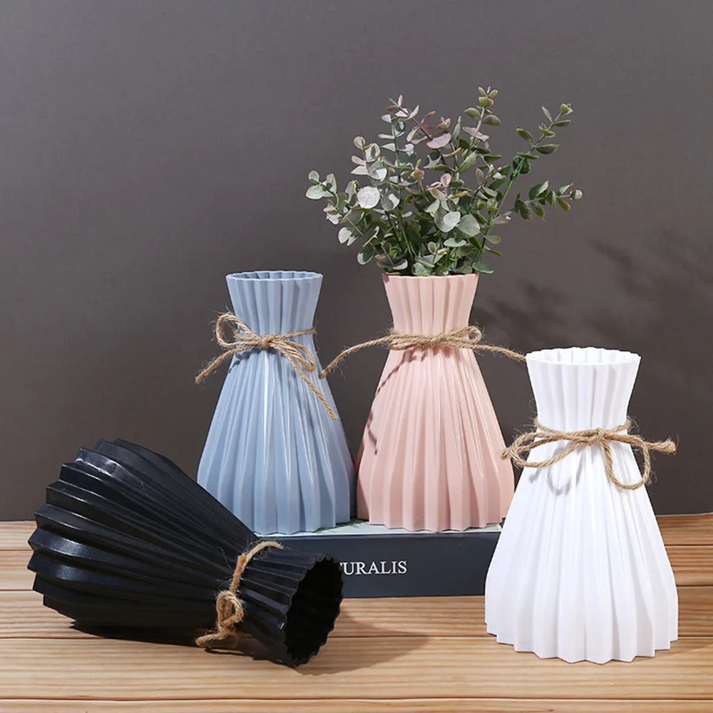 Creative Origami-Style Plastic Vase