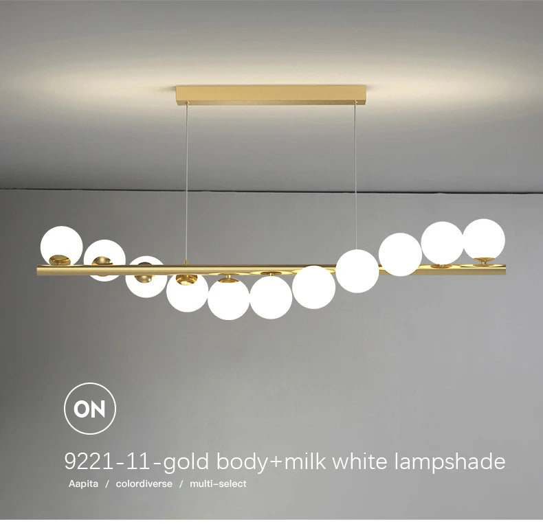 Starry Sky Glass Bubble Pendant Light – Nordic Modern LED Chandelier