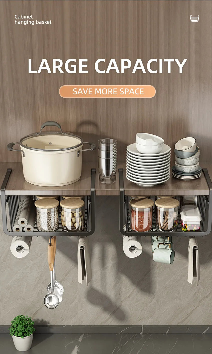 Under-Cabinet Hanging Storage Basket