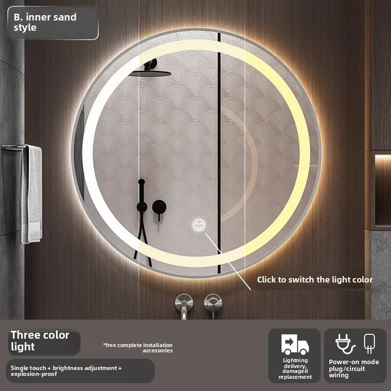 Smart LED Bathroom Mirror – Anti-Fog, Touch Control
