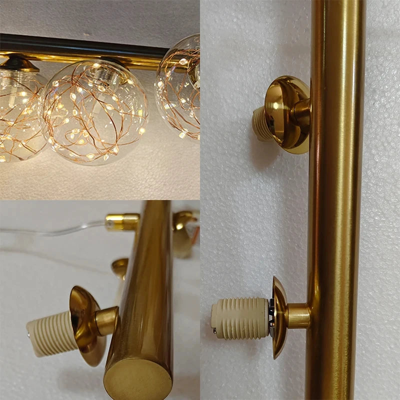 Starry Sky Glass Bubble Pendant Light – Nordic Modern LED Chandelier