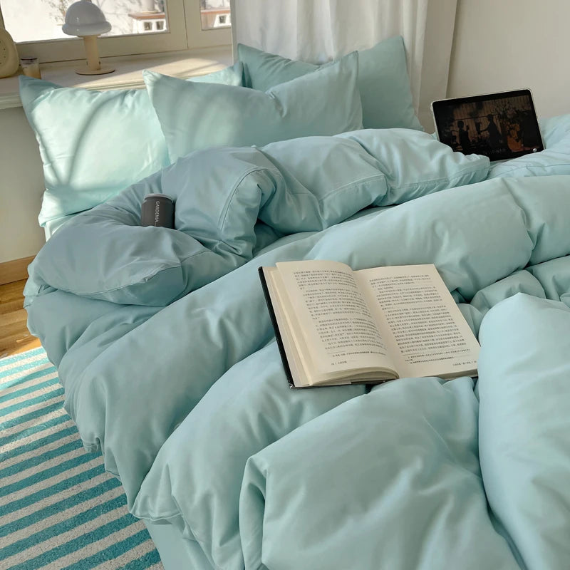 4-Piece 100% Cotton Bedding Set – Soft, Breathable & Premium Quality