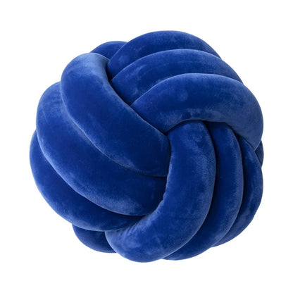 Handmade Knot Ball Pillow – Soft Velvet Cushion