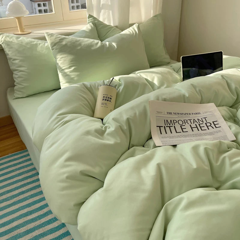 4-Piece 100% Cotton Bedding Set – Soft, Breathable & Premium Quality