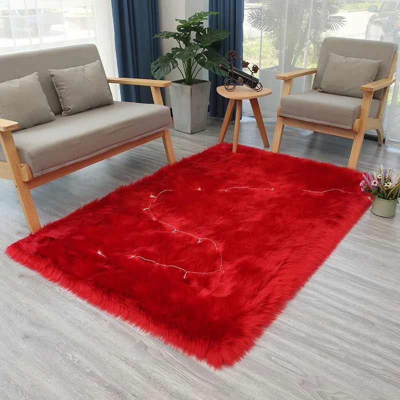 Luxu Fluffy Artificial Wool Rug