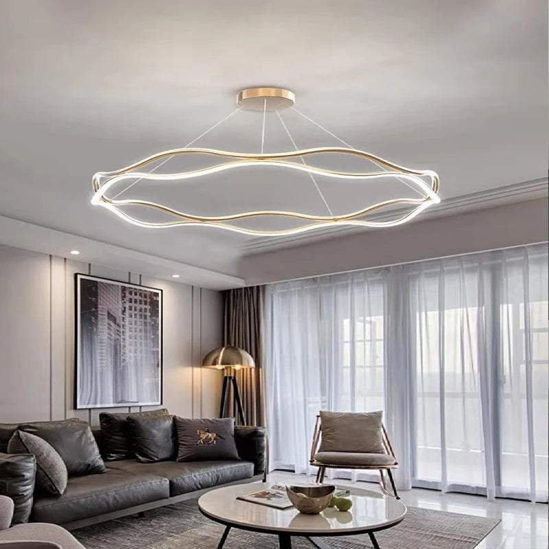 Modern Minimalist LED Chandelier – Nordic Luxury Ceiling Light