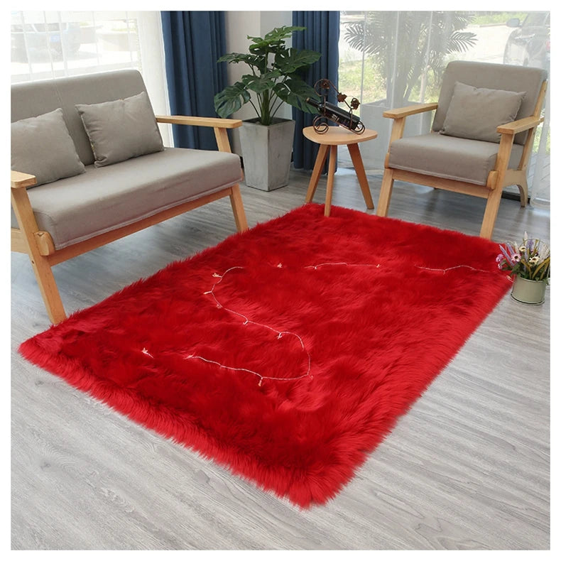 Luxu Fluffy Artificial Wool Rug