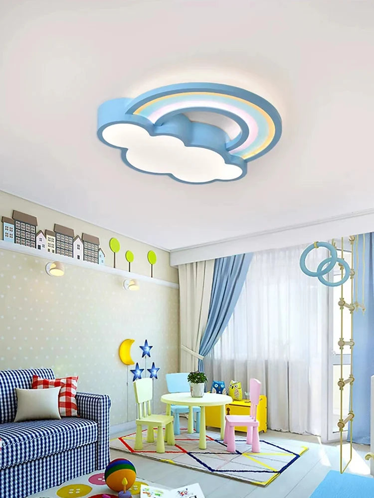 Cartoon Rainbow Clouds Ceiling Lamp