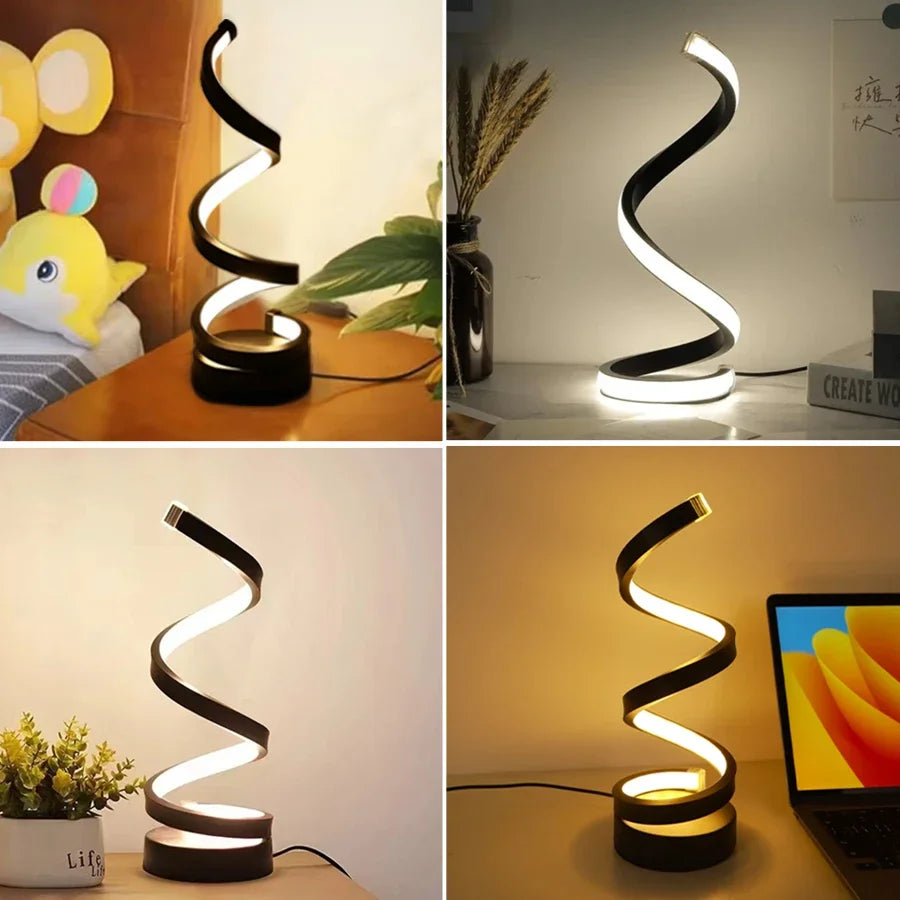 LED Spiral Night Light Table Lamp