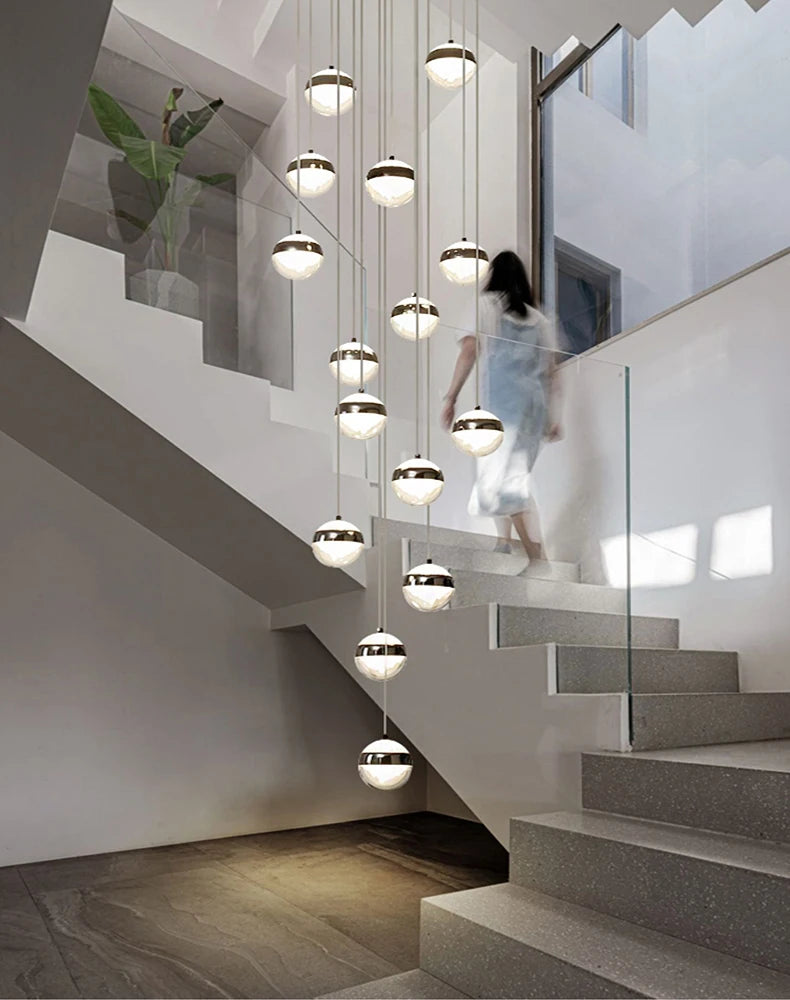 Modern Stair Pendant Chandelier – LED Ceiling Light