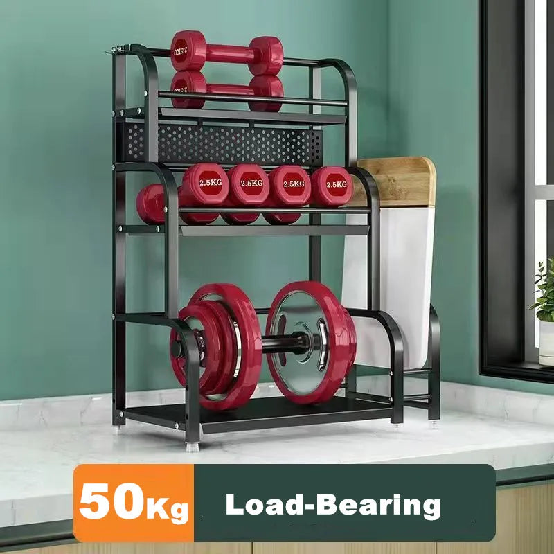 2/3-Layer Stainless Steel Kitchen Storage Rack – Spice, Utensil & Knife Organizer