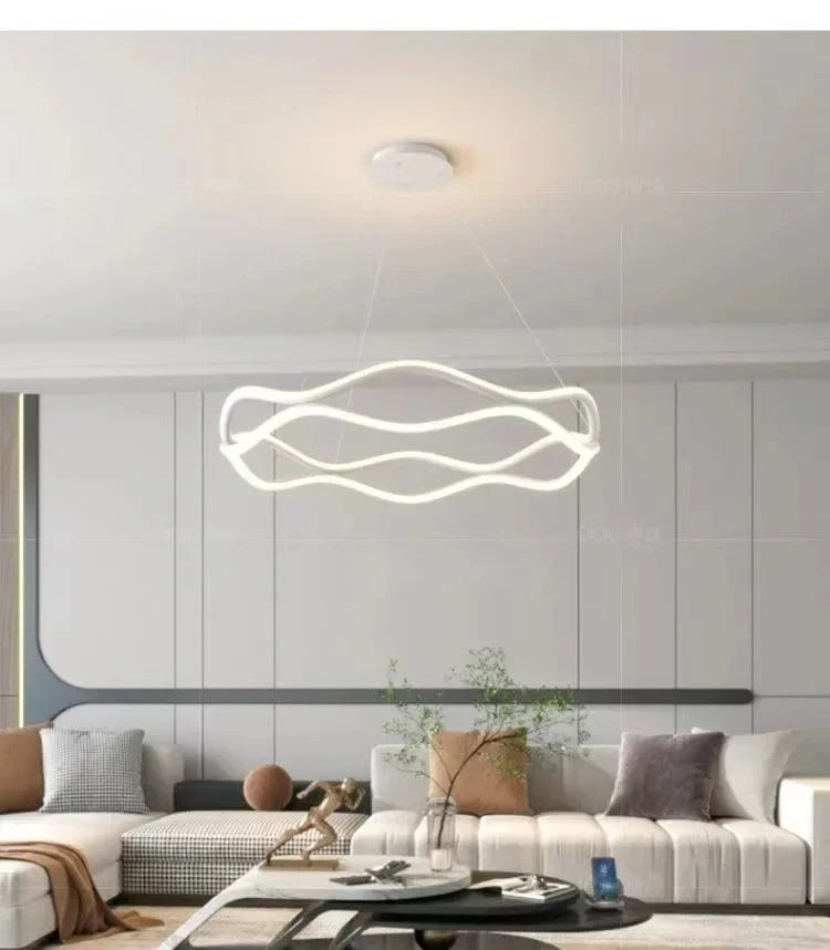 Modern Minimalist LED Chandelier – Nordic Luxury Ceiling Light