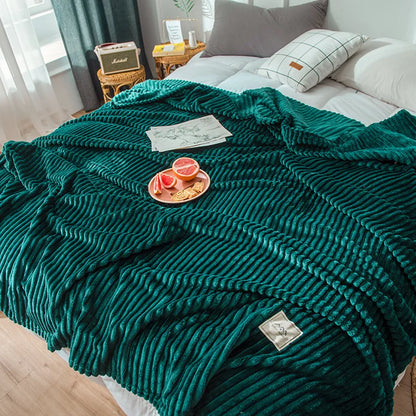 Soft Coral Fleece Throw Blanket – Ultra Warm 250GSM