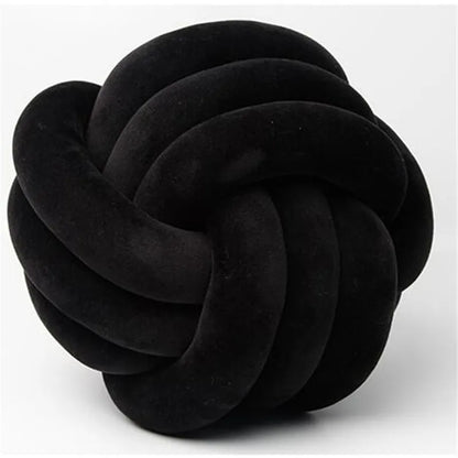Handmade Knot Ball Pillow – Soft Velvet Cushion