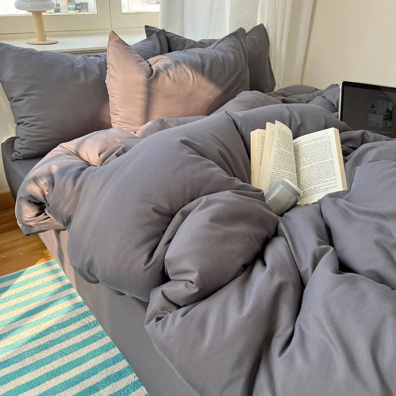 4-Piece 100% Cotton Bedding Set – Soft, Breathable & Premium Quality