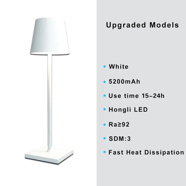 Rechargeable 3-Color LED Desk Lamp – Portable, Dimmable & Stylish