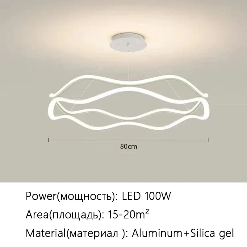 Modern Minimalist LED Chandelier – Nordic Luxury Ceiling Light