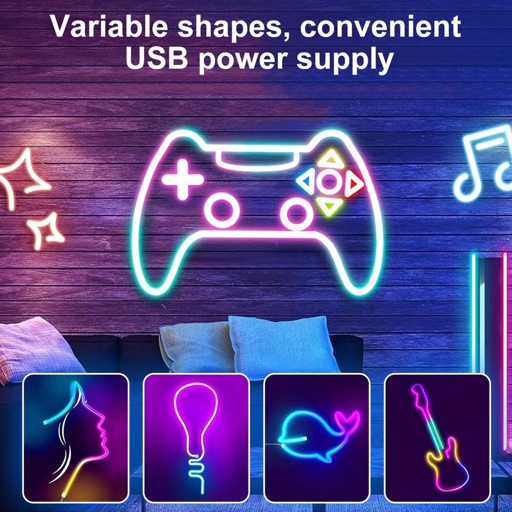 5V RGB Neon Strip Light – Vibrant Waterproof LED Glow for Rooms, TVs &amp; Home Décor (Bluetooth + Remote)