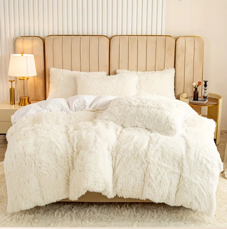 3-Piece Luxurious Plush Duvet Cover Set – Ultra-Soft Faux Fur Comfort