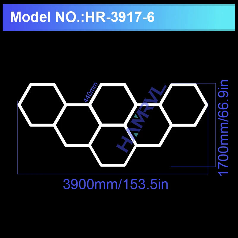 Honeycomb Showroom Hexagon LED lighting