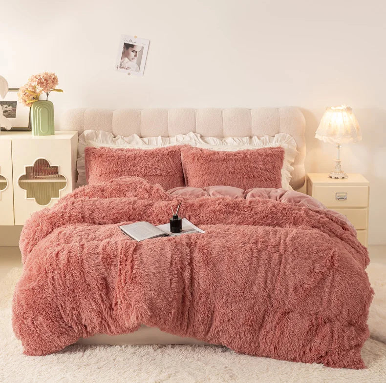 3-Piece Luxurious Plush Duvet Cover Set – Ultra-Soft Faux Fur Comfort