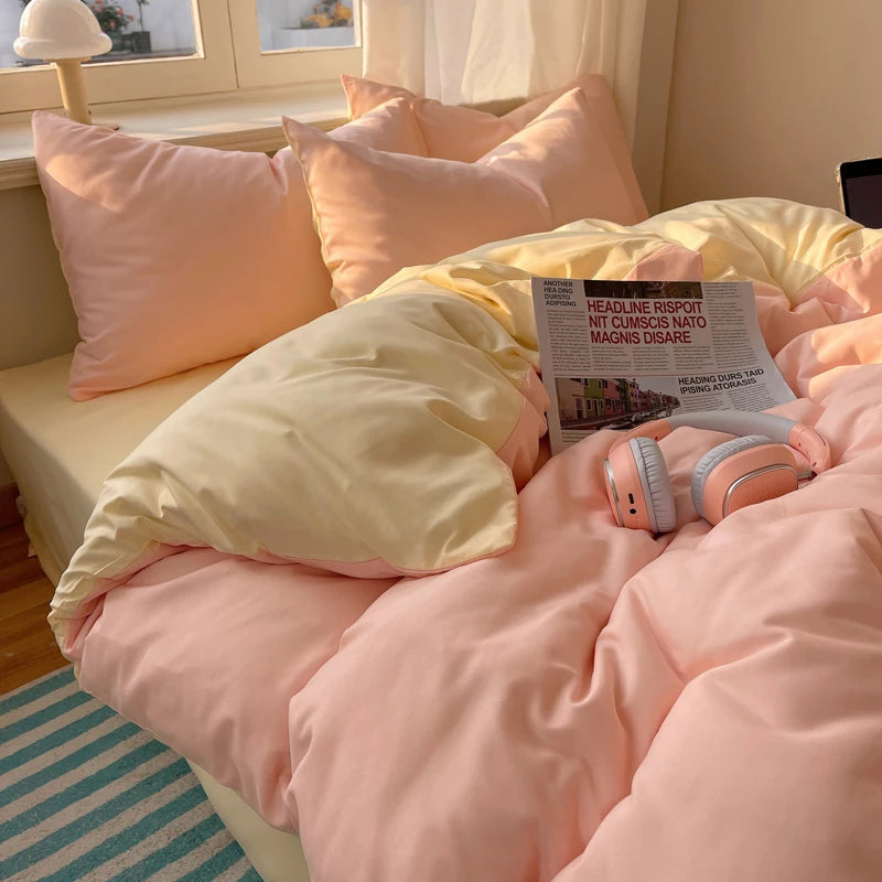 4-Piece 100% Cotton Bedding Set – Soft, Breathable & Premium Quality