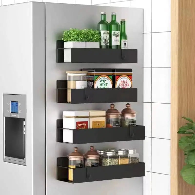 Magnetic Fridge Storage Rack – Space-Saving Kitchen Organizer Shelf