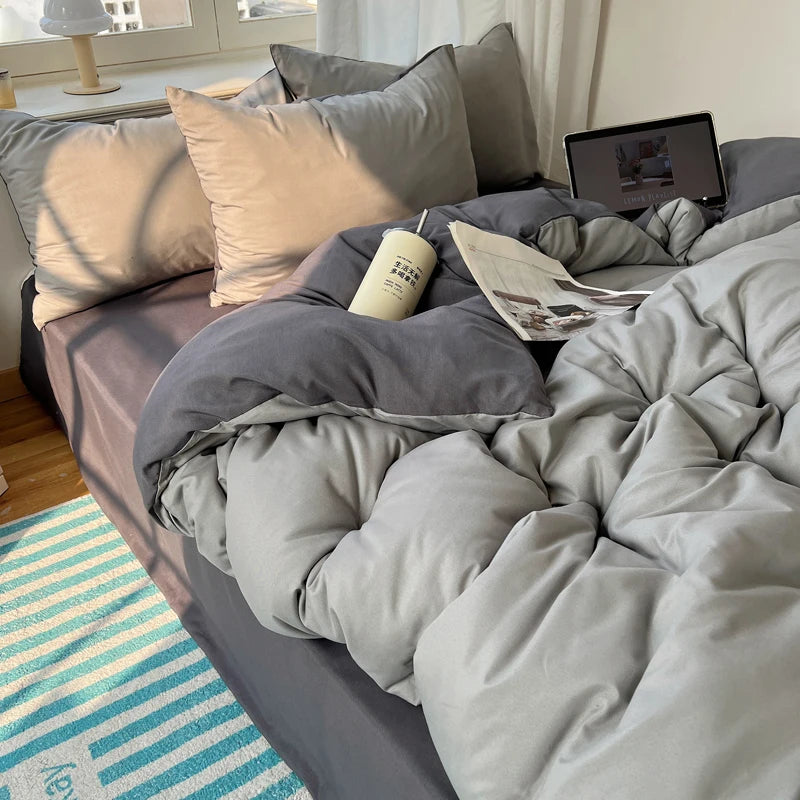 4-Piece 100% Cotton Bedding Set – Soft, Breathable & Premium Quality