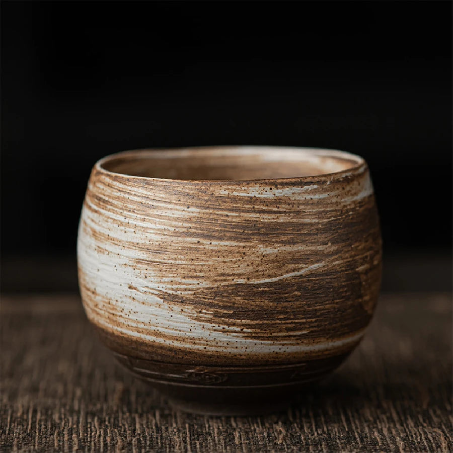 80ml Japanese-Style Handmade Stoneware Tea Cup