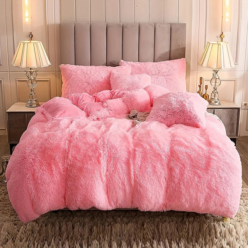 3-Piece Luxurious Plush Duvet Cover Set – Ultra-Soft Faux Fur Comfort