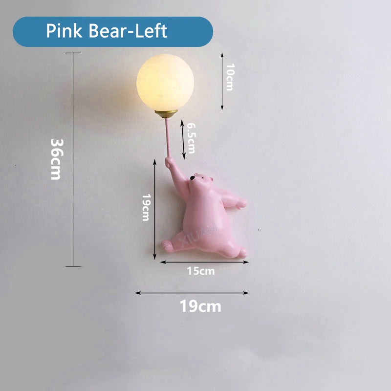 LED Teddy Bear Wall Lamp