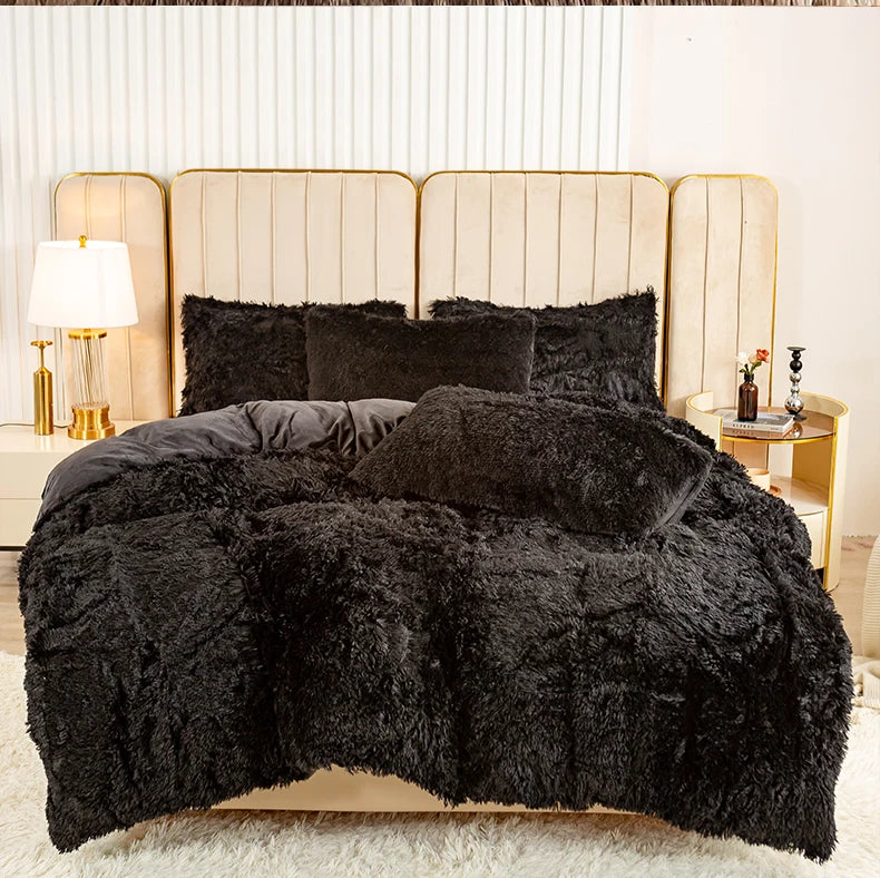 3-Piece Luxurious Plush Duvet Cover Set – Ultra-Soft Faux Fur Comfort