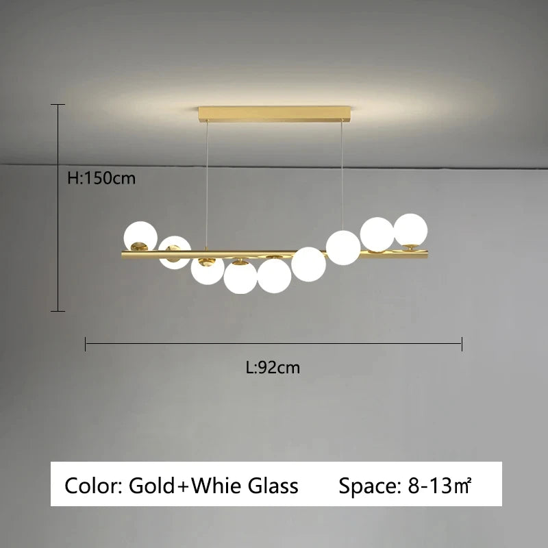 Starry Sky Glass Bubble Pendant Light – Nordic Modern LED Chandelier